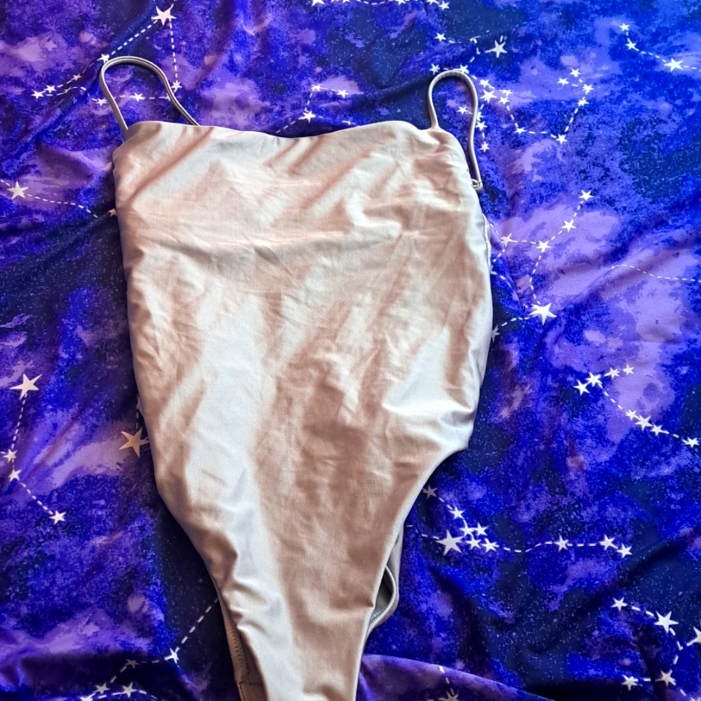 Womens silver swimsuit size M